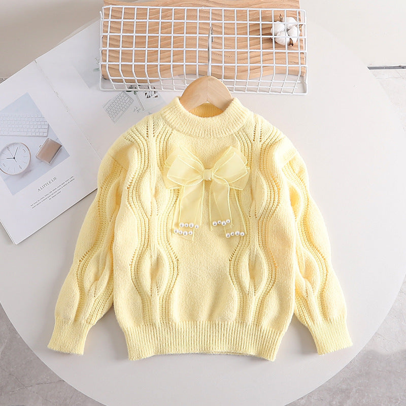 Stylish Cable Knit Pullover Sweater for Girls