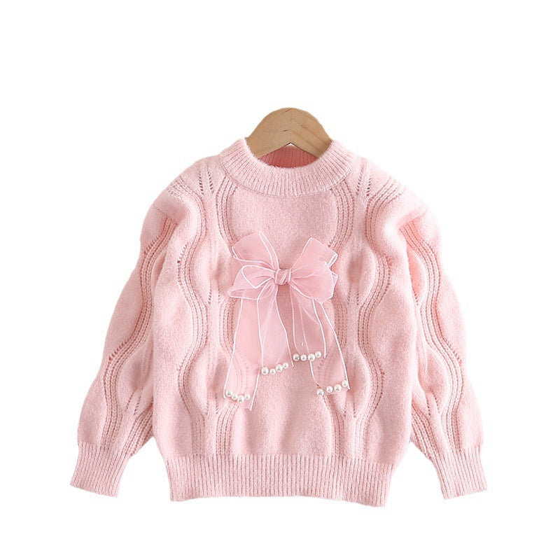 Stylish Cable Knit Pullover Sweater for Girls