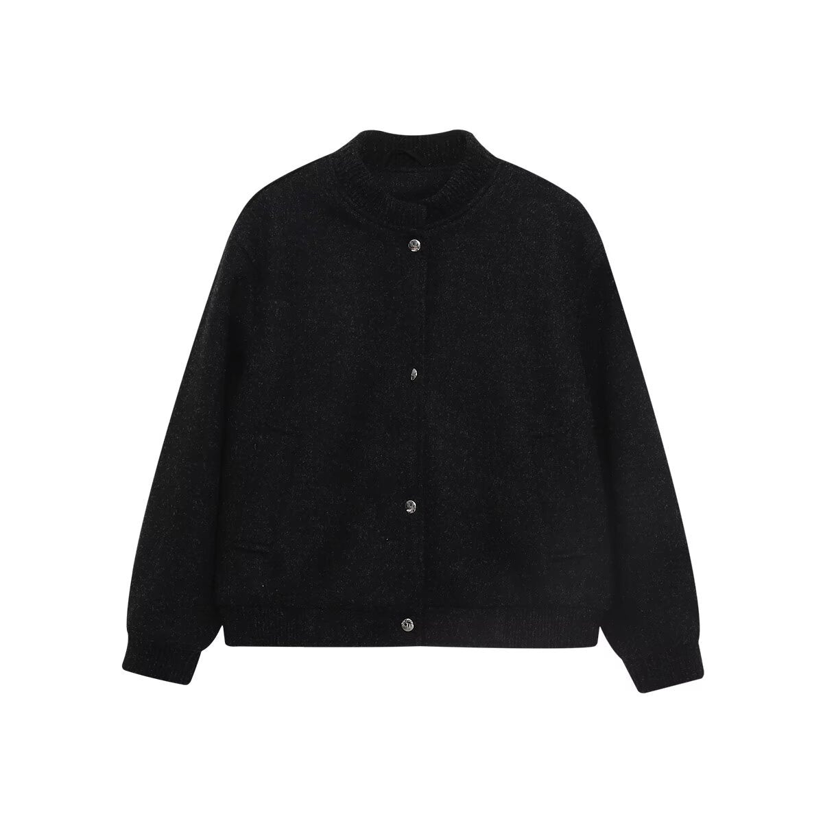 Buckled stand up collar soft pilot jacket