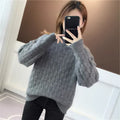 Casual Thickened Turtleneck Pullover Sweater Slimming Knitwear