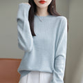 Women's Loose Polka Dot Round Neck Knit Sweater
