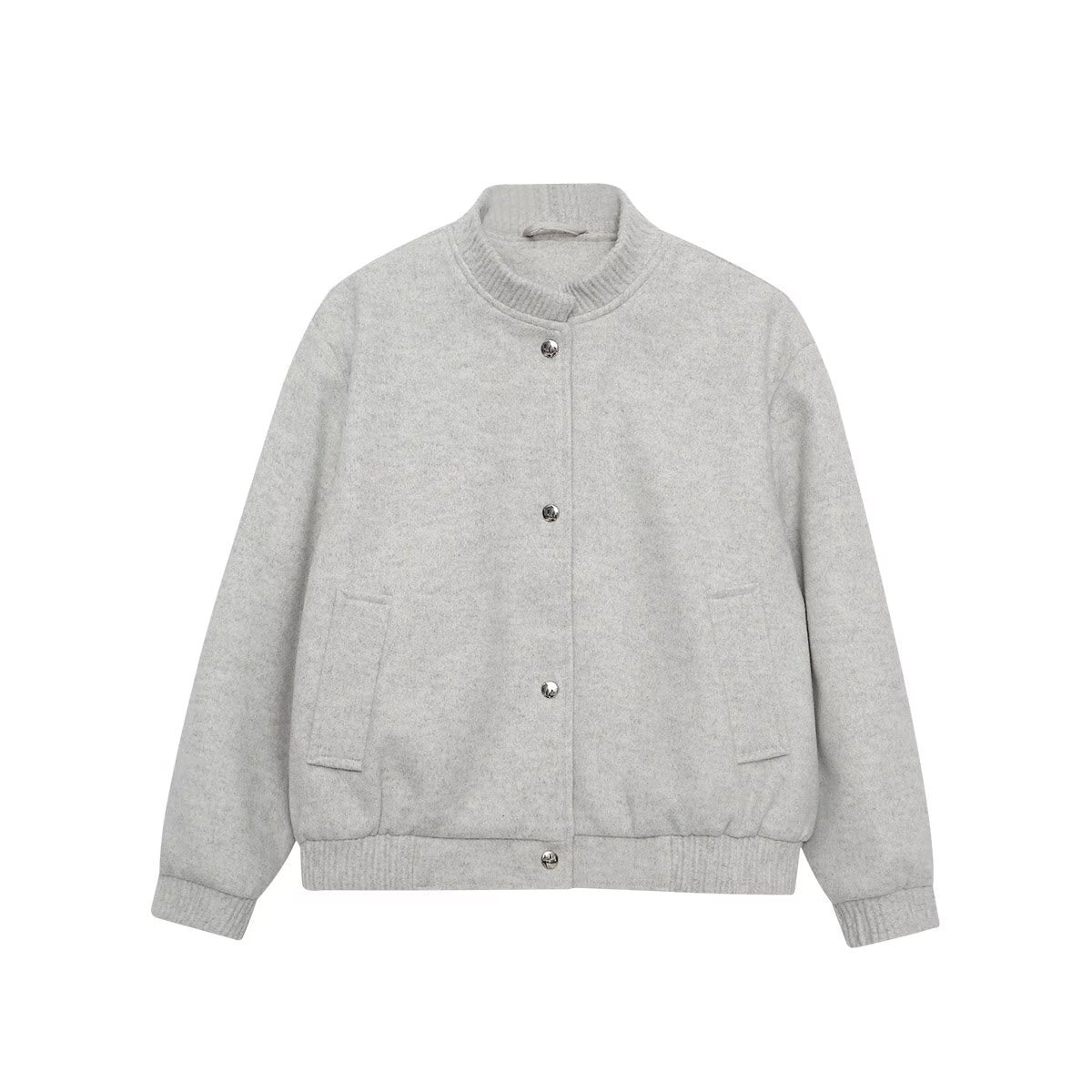 Buckled stand up collar soft pilot jacket