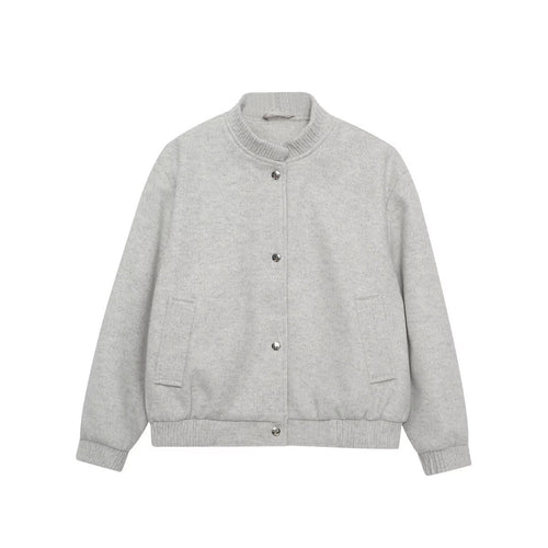 Buckled stand up collar soft pilot jacket