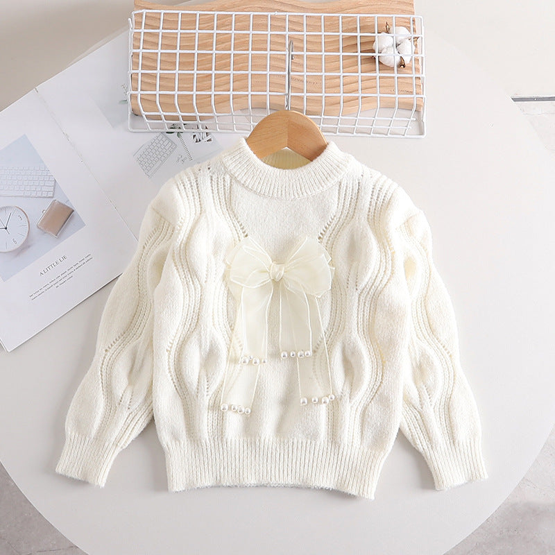 Stylish Cable Knit Pullover Sweater for Girls