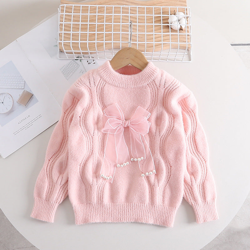 Stylish Cable Knit Pullover Sweater for Girls