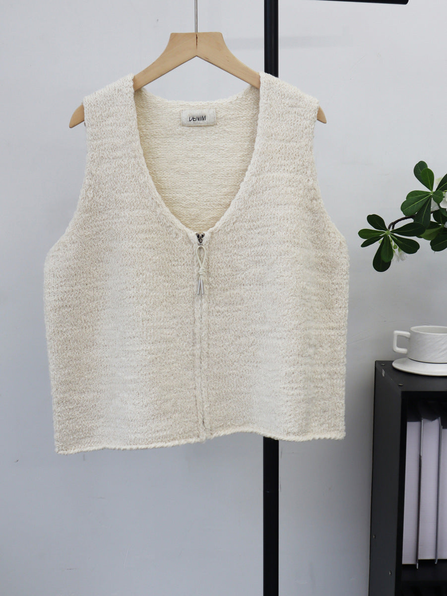 Loose zipper vest